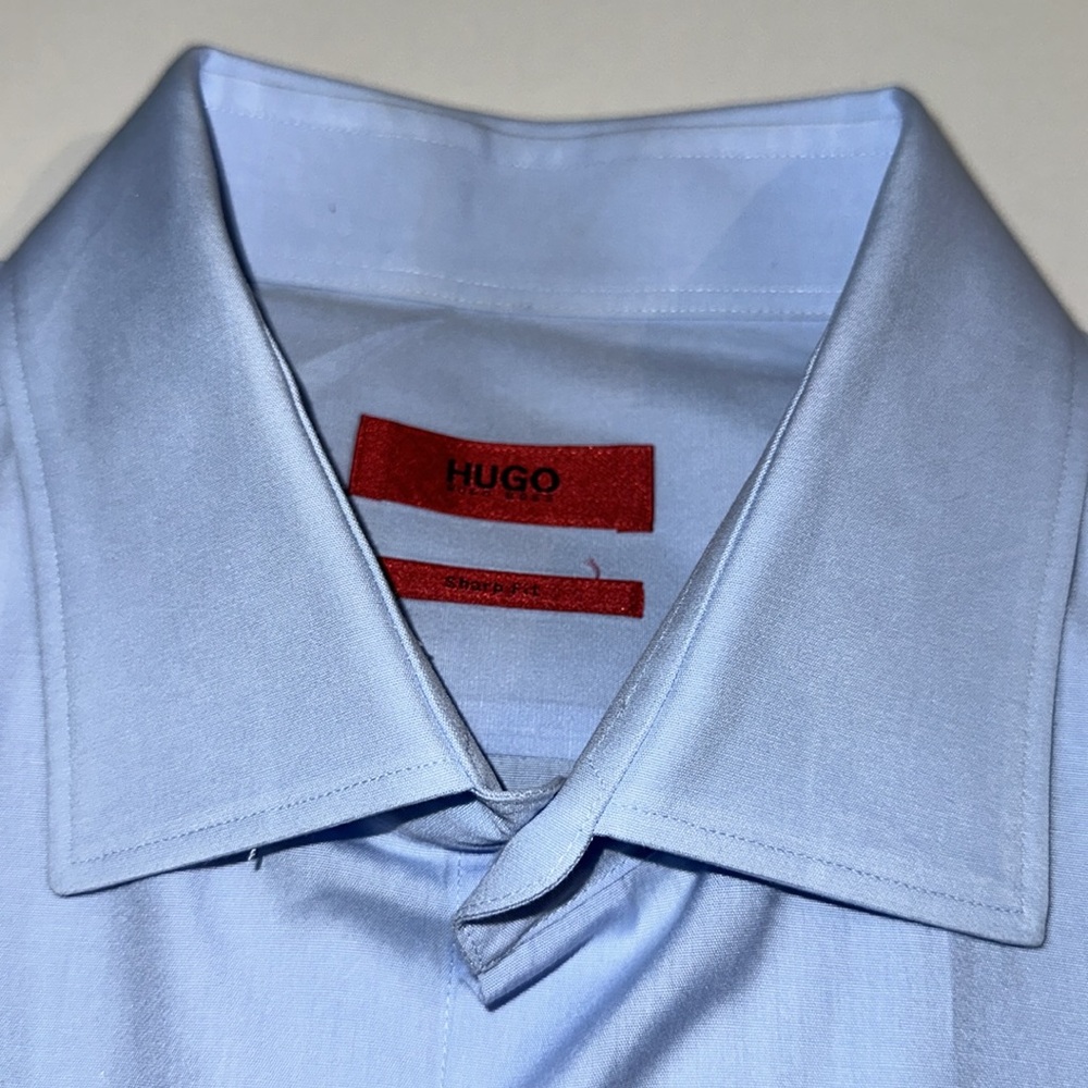 HUGO HUGO BOSS LIGHT BLUE DRESS SHIRT 16